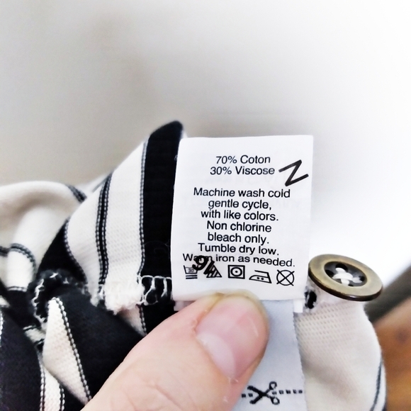 J. Crew Villa Dress in Black and Cream Stripe Size XS - Picture 9 of 9